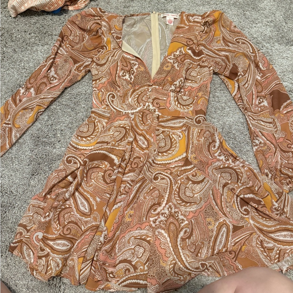 Paisley Long Sleeve Dress